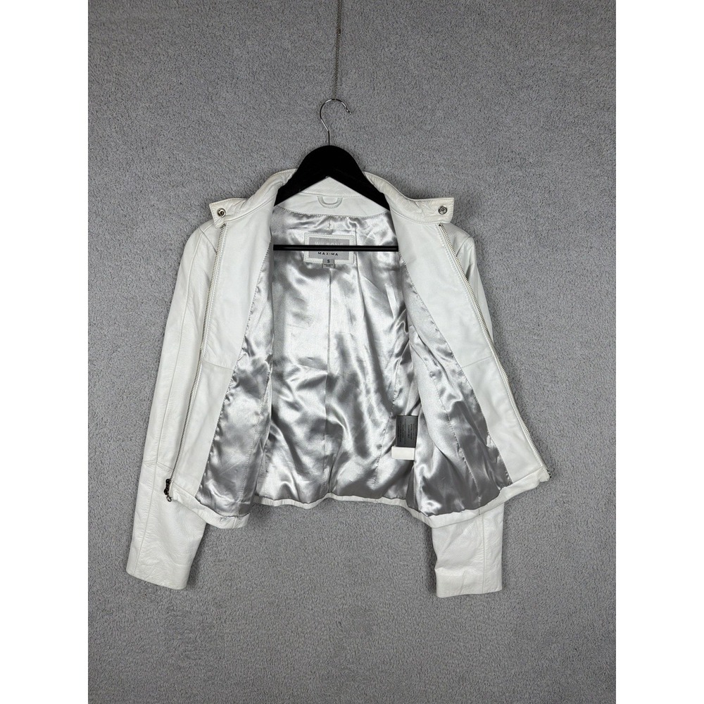 Vintage Y2K Wilsons Leather Maxima Cafe Racer Motorcycle Jacket Womens Size S - Picture 3 of 9